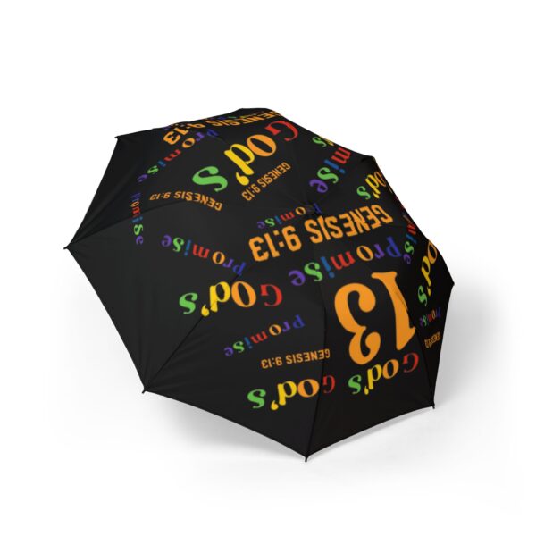 "God's Promise" Black Umbrella - Image 2