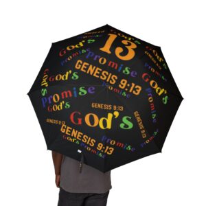 "God's Promise" Black Umbrella