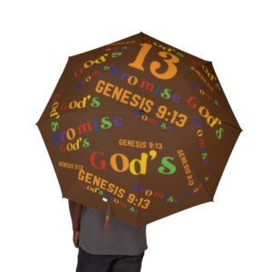 "God's Promise" Brown Umbrella